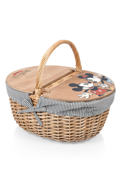Picnic Time Mickey & Minnie Country Basket In Navy