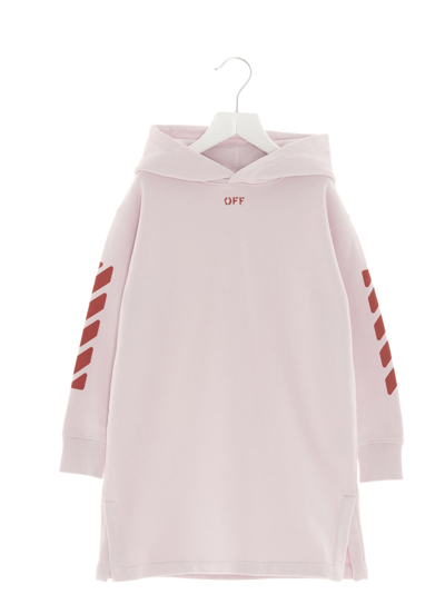 Off-white Dress Off White Kids Color Multicolor In Pink