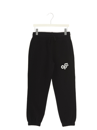 Off-white Kids' Off Rounded Jogging In Black