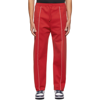 424 RED CONTRAST TRACK PANTS