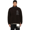 Ambush Hooded Jacket In Black And Beige In Brown