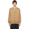 BED J.W. FORD BEIGE WOOL BUTTONED CARDIGAN