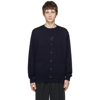 BED J.W. FORD NAVY WOOL BUTTONED CARDIGAN