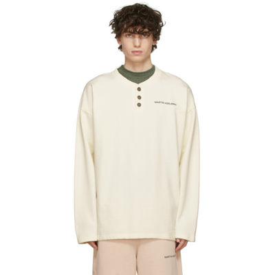 Martin Asbjørn Ssense Exclusive Off-white Cooper Rugby Polo T-shirt In Vanilla