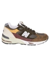 NEW BALANCE SNEAKERS BROWN AND GREEN MADE IN UK 991,M991 GYBGREEN-YELLOW