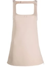 Courrèges Pink Workwear Mini Dress In Neutrals