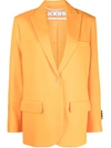 Off-white Orange Ailored Single-breasted Blazer In Orange