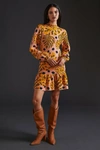 Farm Rio Palms Sweater Mini Dress In Pink