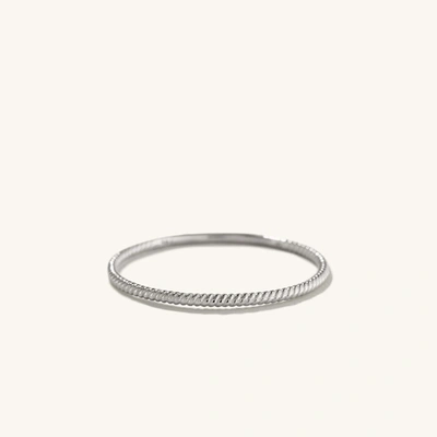 Mejuri Twist Ring White Gold In Silver