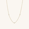 Mejuri Satellite Necklace White Sapphire In Vermeil