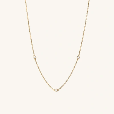 Mejuri Satellite Necklace White Sapphire In Vermeil