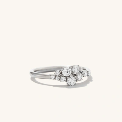 Mejuri Diamonds Cluster Ring White Gold In Silver