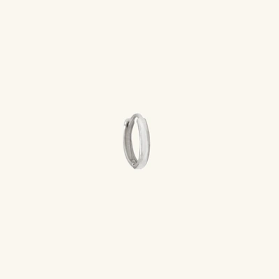 Mejuri Single Mini Hoop White Gold In Silver