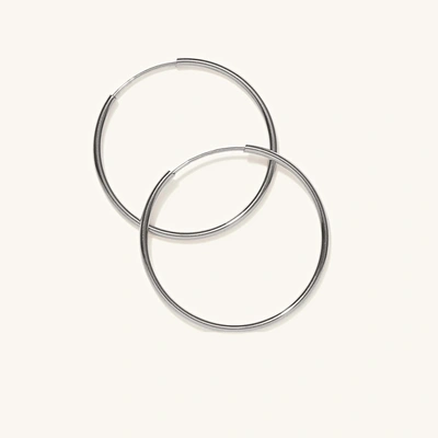 Mejuri Large Hoops White Gold In Silver