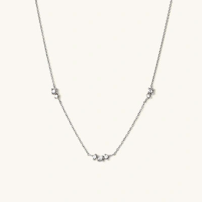 Mejuri Floating Sapphire Necklace Silver