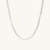 Mejuri Tiny Pearl Necklace In Vermeil