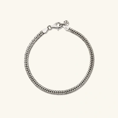 Mejuri Double Curb Chain Bracelet Silver