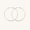 Mejuri Oversized Thin Hoops White Gold In Silver