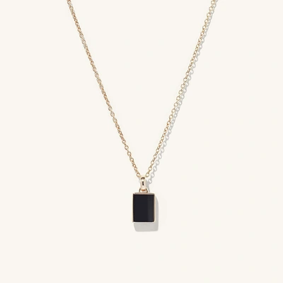 Mejuri Black Onyx Pendant Necklace In Yellow
