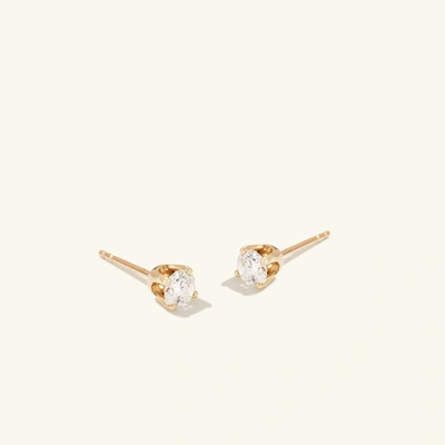 Mejuri Large Diamond Studs In Yellow