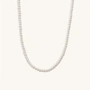 Mejuri Essential Pearl Necklace In Yellow