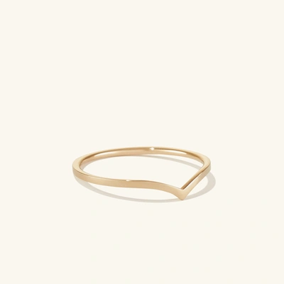 Mejuri Wishbone Ring In Yellow