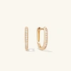 Mejuri Pave Diamond U Hoops In Yellow