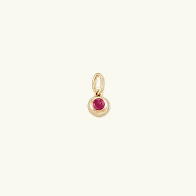 Mejuri Ruby Sphere Charm In Yellow