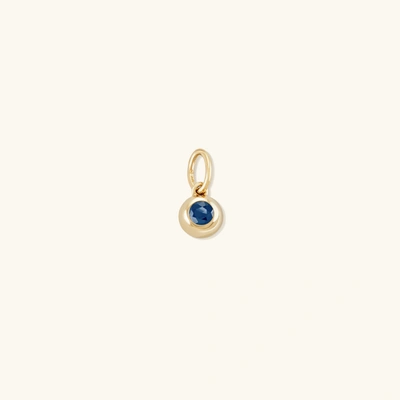 Mejuri Blue Sapphire Sphere Charm In Yellow
