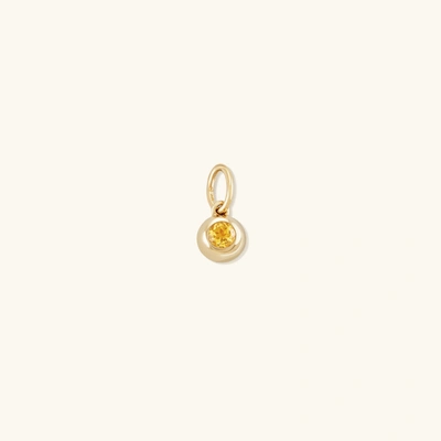 Mejuri Citrine Sphere Charm In Yellow