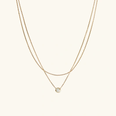 Mejuri Layered Opal Necklace In Vermeil