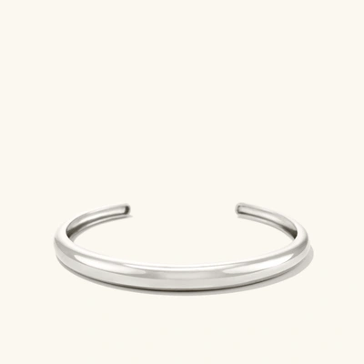 Mejuri Dome Cuff Bracelet Silver In White