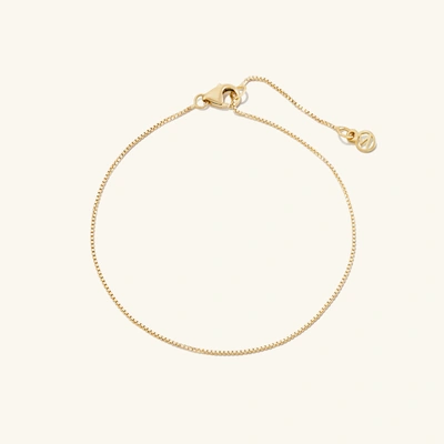 Mejuri Baby Box Chain Bracelet In Yellow ModeSens