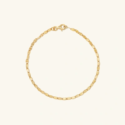 Mejuri Anchor Chain Anklet In Yellow