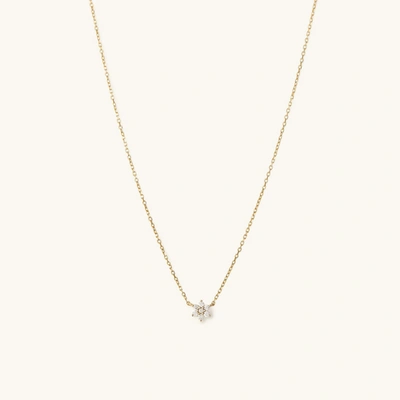 Mejuri Flower Necklace In Yellow