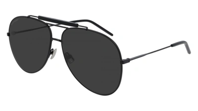 Saint Laurent Black Aviator Unisex Sunglasses Classic 11 Over-02 64