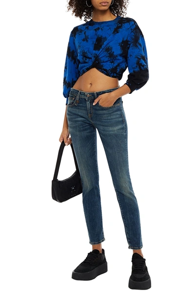R13 Alison Faded Mid-rise Skinny Jeans In Blue