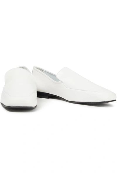 By Far Tom Leather Loafers In White