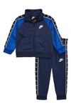 Nike Swoosh Track Jacket & Pants Set In Midnight Navy