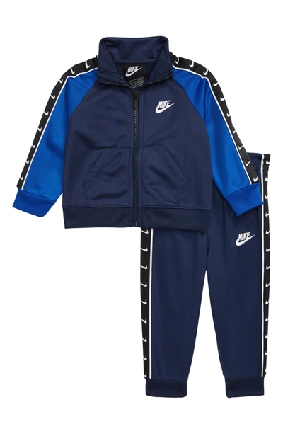 Nike Babies' Swoosh Track Jacket & Pants Set In Midnight Navy