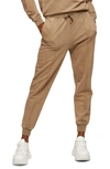 Topshop Acid Wash Joggers In Camel