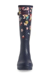 Joules 'welly' Print Rain Boot In Navy Blossom