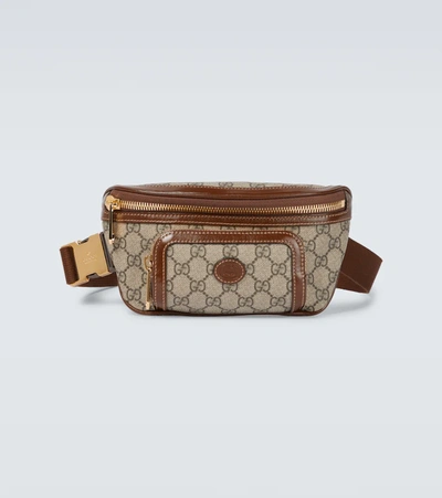 Gucci Gg Supreme Canvas Belt Bag In Be.eb/bro.sug/br.sug