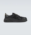 GUCCI LEATHER GG-EMBOSSED trainers,P00613385