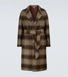 GUCCI CHECKED WOOL COAT,P00613389