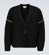 GUCCI CABLE KNIT CARDIGAN,P00613395