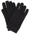 Loro Piana Crochet Cashmere Gloves In Black