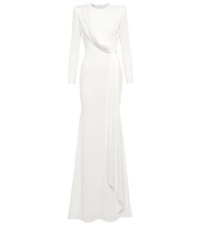Alex Perry Bridal Maxwell Satin-crêpe Bridal Gown In White