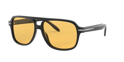 Michael Kors Liam Amber Square Mens Sunglasses Mk2115-300585-59 In Amber Solid