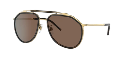 Dolce & Gabbana Dolce&gabbana 57mm Aviator Sunglasses In Dark Brown
